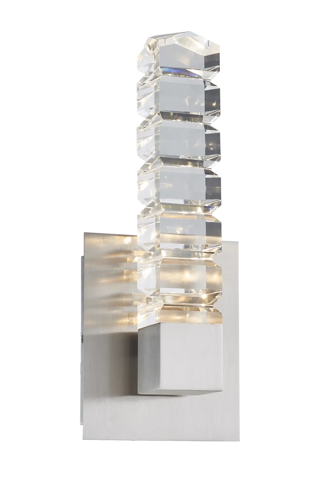 12 Inch Brushed Nickel LED Vanity Wall Light with Clear Acrylic (W2020)