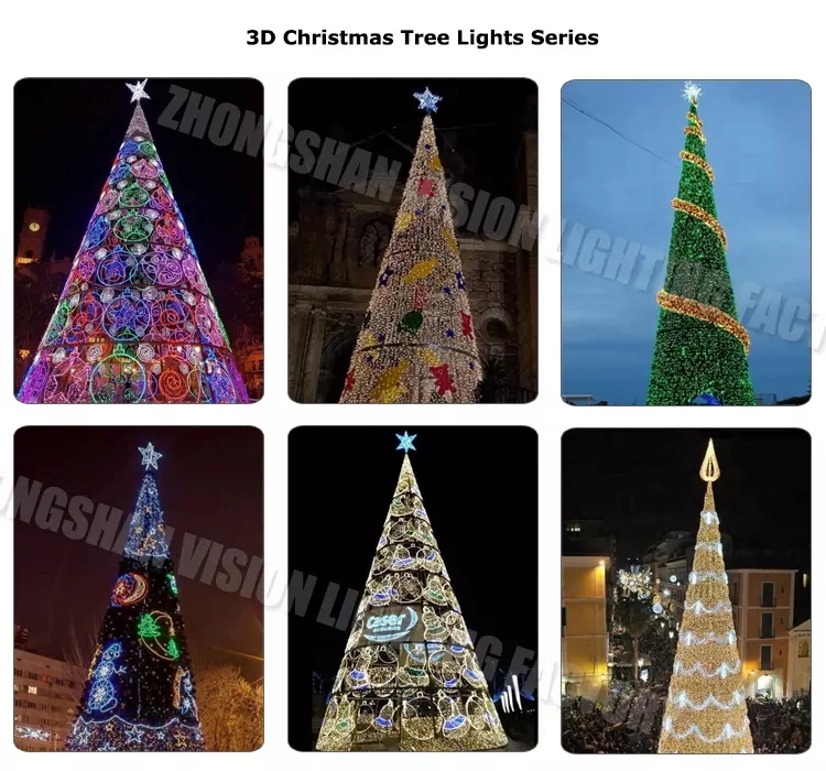 Giant LED 3D Cone Tree Light for Christmas Decoration