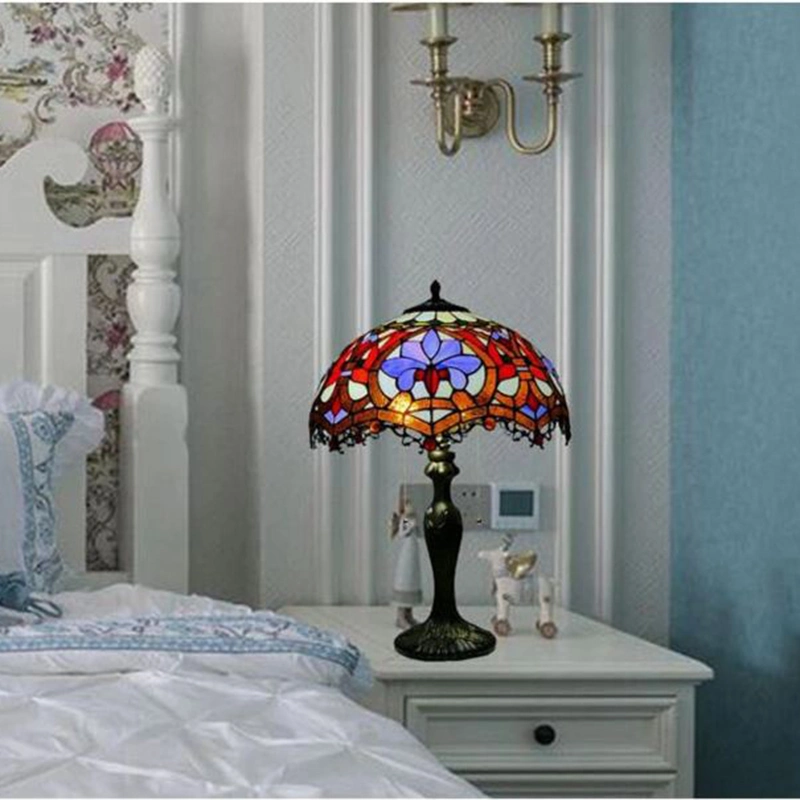 30cm Tiffany Lamp Bedroom Living Room Study Personality Retro Bedside Lighting (WH-TTB-30)