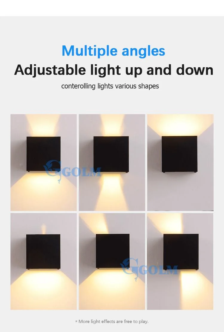 Cubic LED Light Fixture 6W LED Wall Lamp for Indoor Outdoor Lighting