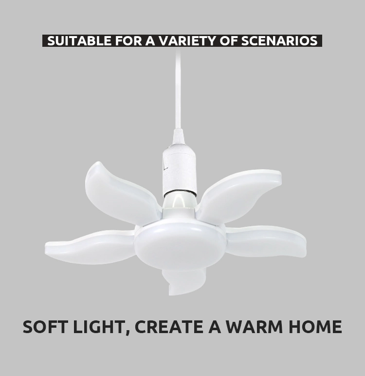 Mango Shape LED Fan Bulb Light Foldable Fan Blade Ceiling Bulb LED Light 45W 60W 75W