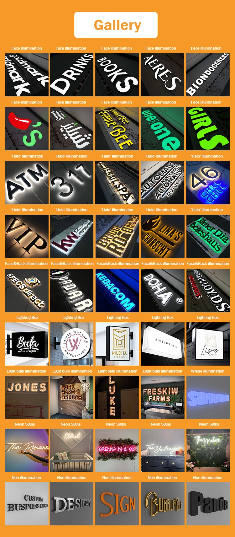 Exit Outdoor Acrylic LED Sign Letters 3D Light Letter Signs