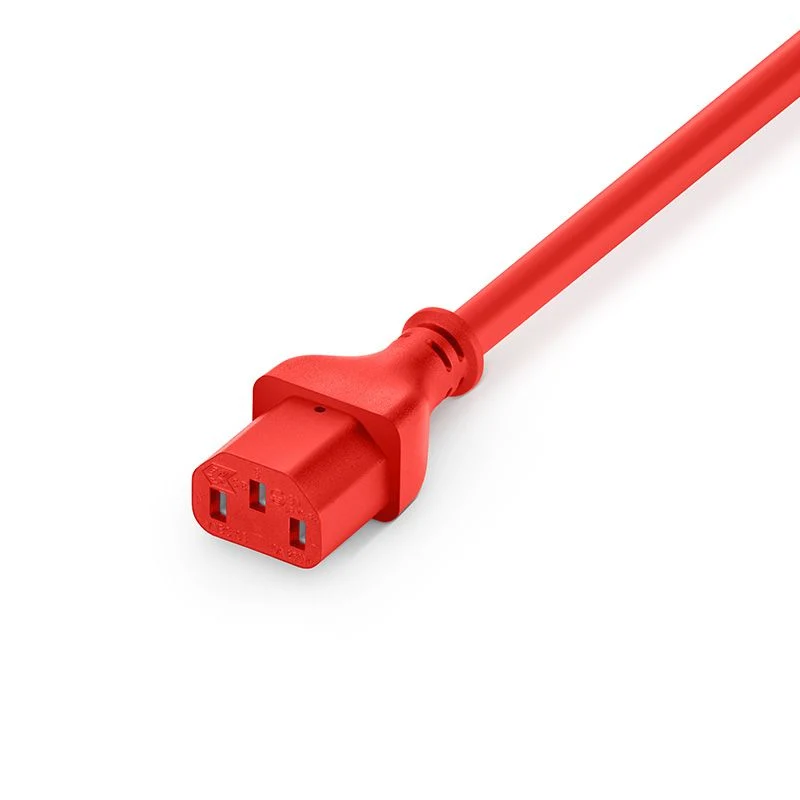 IEC320-C14 to IEC320-C13 14AWG 250V/15A Power Extension Cord 6FT/1.8m Red