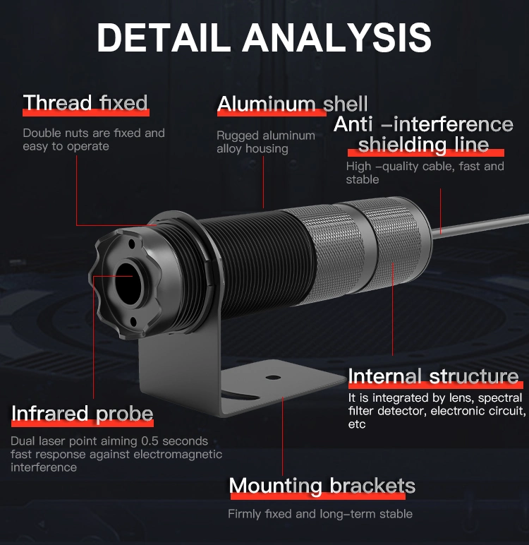 Biedas-F30A Non-Contact Digital -50~300 Degree Temperature Humidity Infrared Temperature Sensor