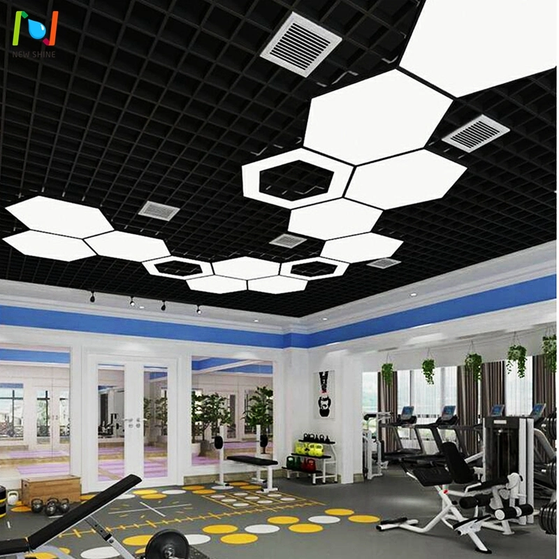 Hexagonal Chandelier Hexagon Linear Lighting Office Ceiling LED Suspended Light