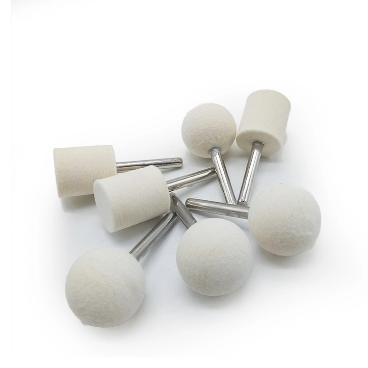 Hot Sale Shank Cylinder Polishing Wool Felt Bobs for Glass Polishing Mounted Points