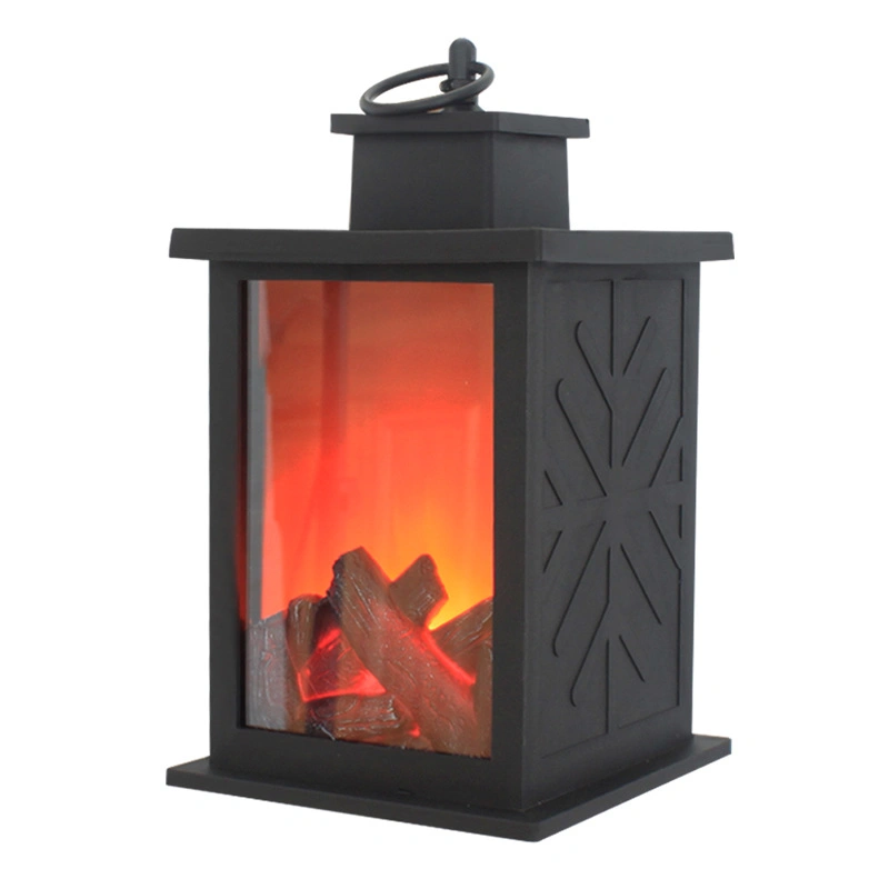 LED Fireplace Lantern Simulation Flame Lamp Night Light USB or Battery Charging for Home Decoration