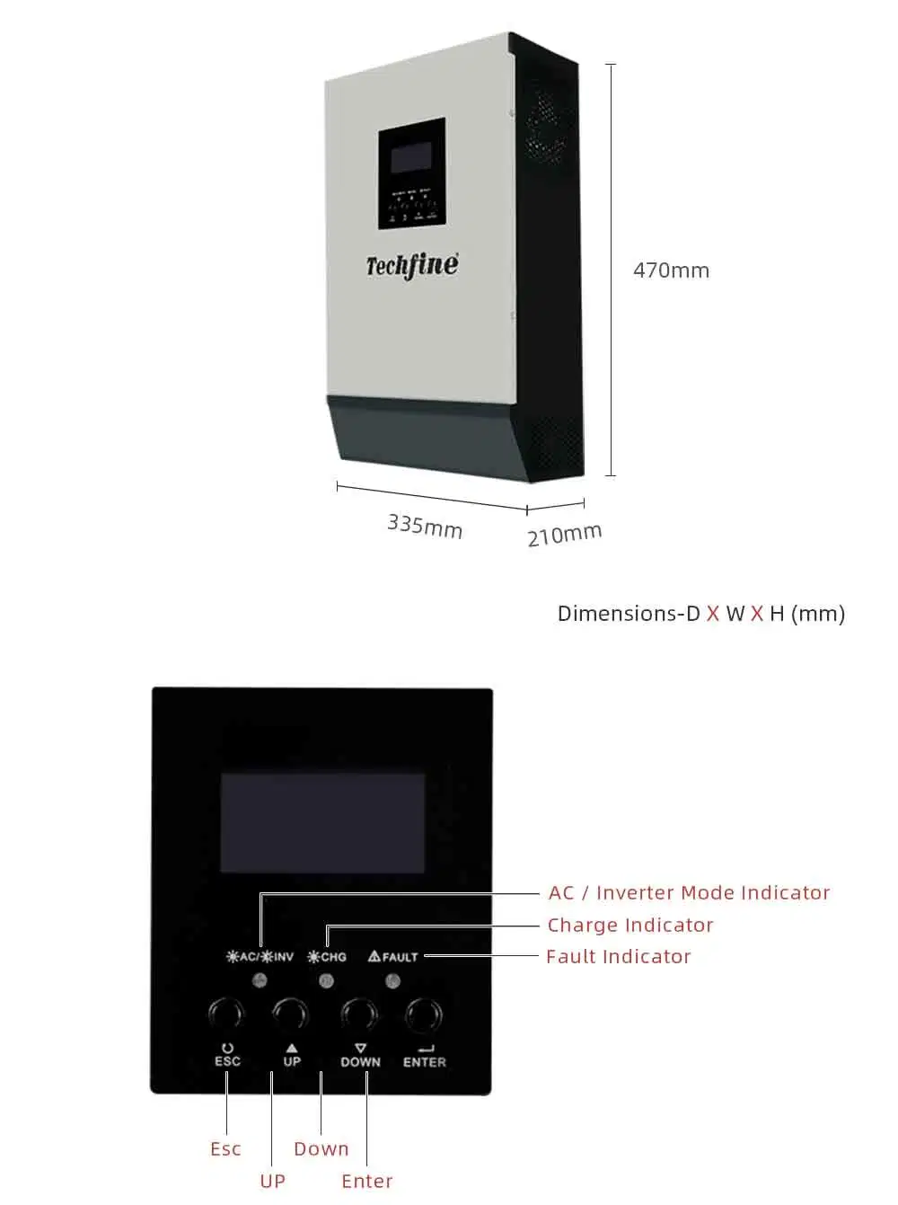 Techfine High Quality Inverter for Solar Energy System off Grid Solar Inverter