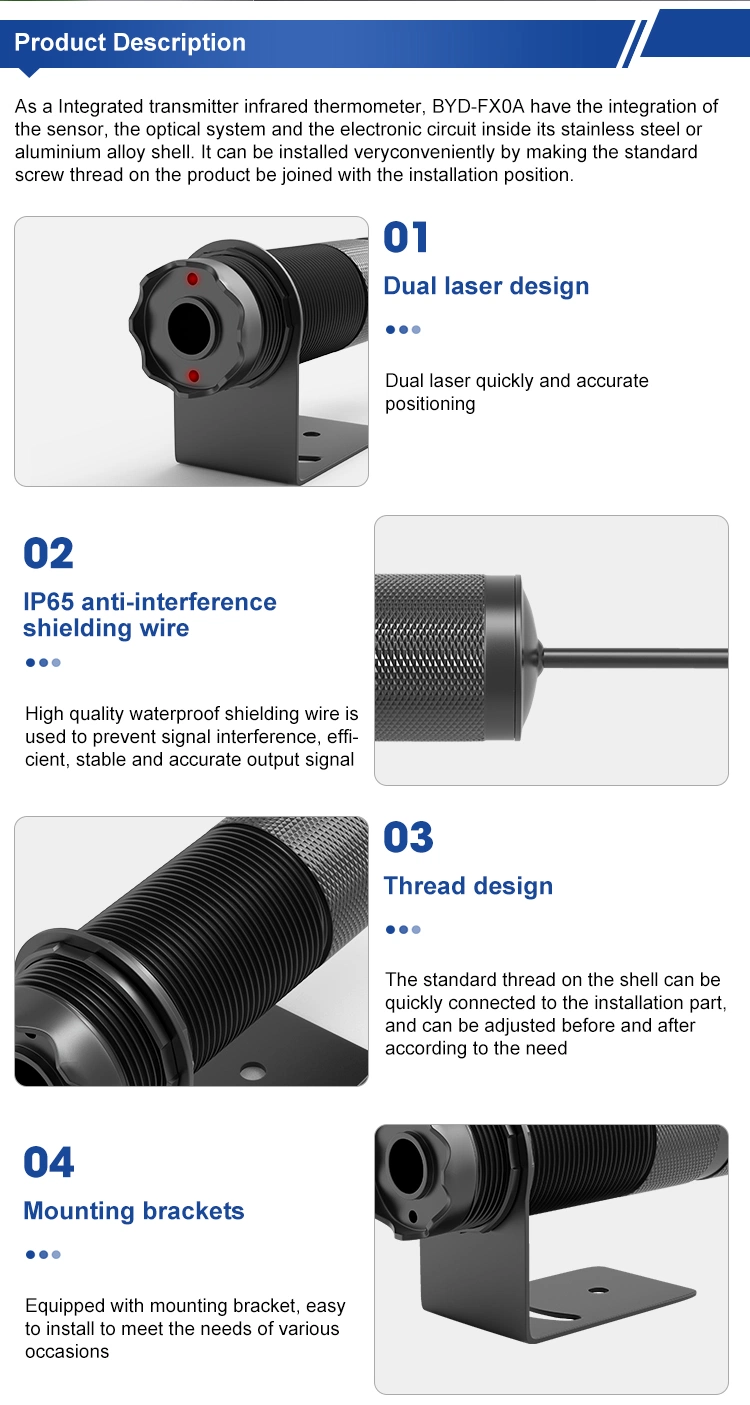 Biedas-F30A Non-Contact Digital -50~300 Degree Temperature Humidity Infrared Temperature Sensor