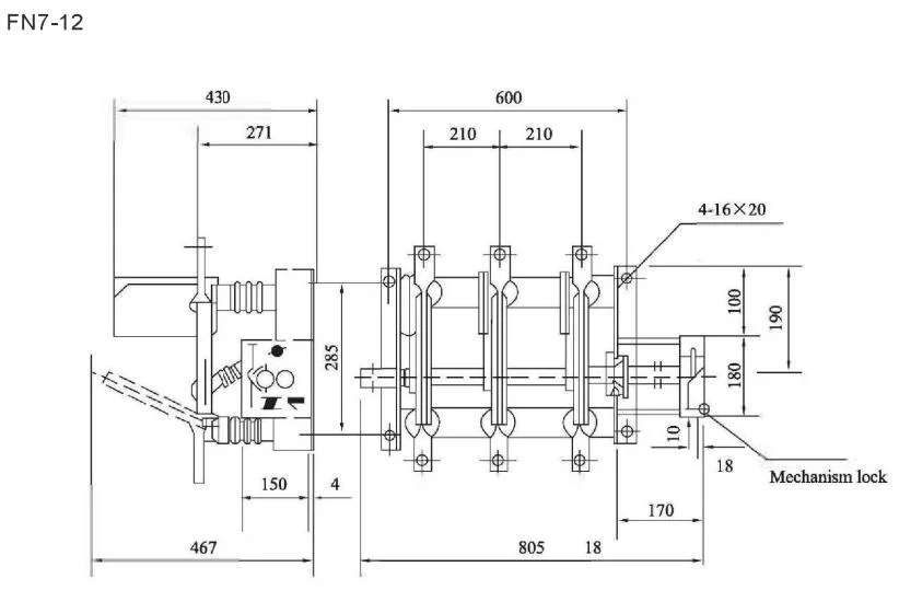 Fn7-12 Indoor High Voltage Load Break Switch