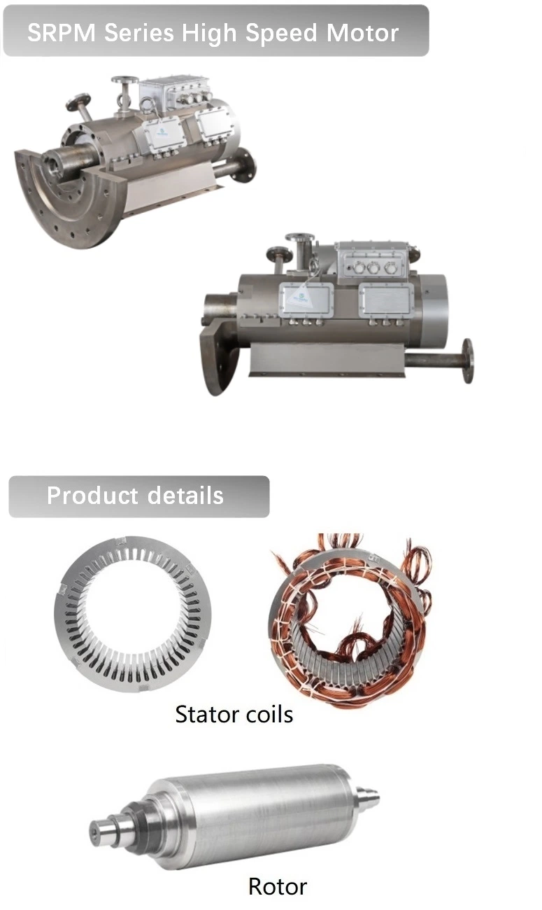 75kw 220kw 24000rpm High Speed Pmsm Synchronous Electric Motor Brushless Motor