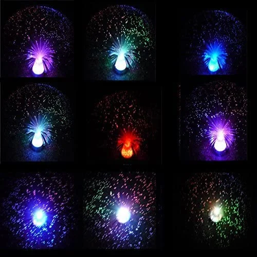 Ice Fiber Optic Mood Novelty Lamps Lighting Glacier Lite with Color-Changing Crystals Base