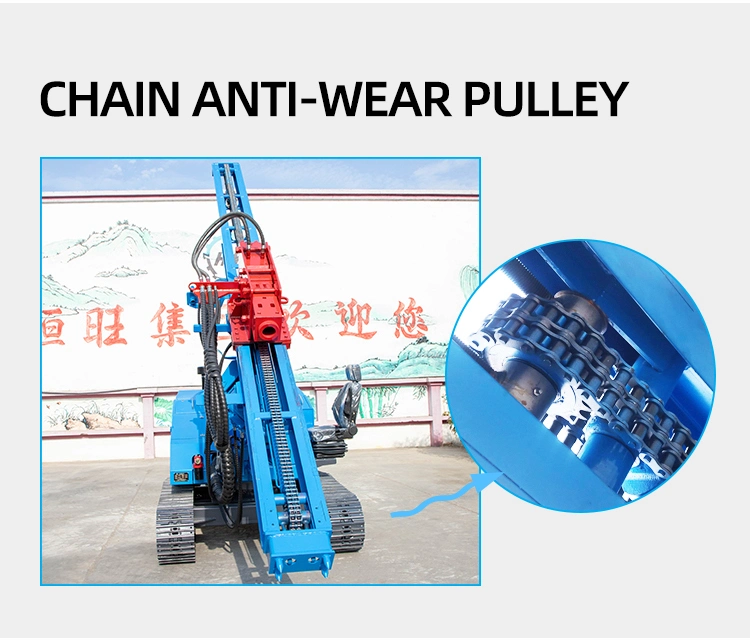 3m/4m/5m/6m Rotary Hydraulic Photovoltaic/Solar Crawler Pile Driver Use for Wind/Solar Photovoltaic Power Plants