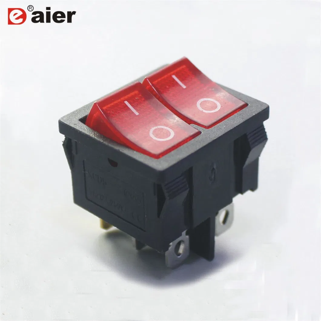 on off Illuminated 6 Pins Rocker Switch T85 1e4