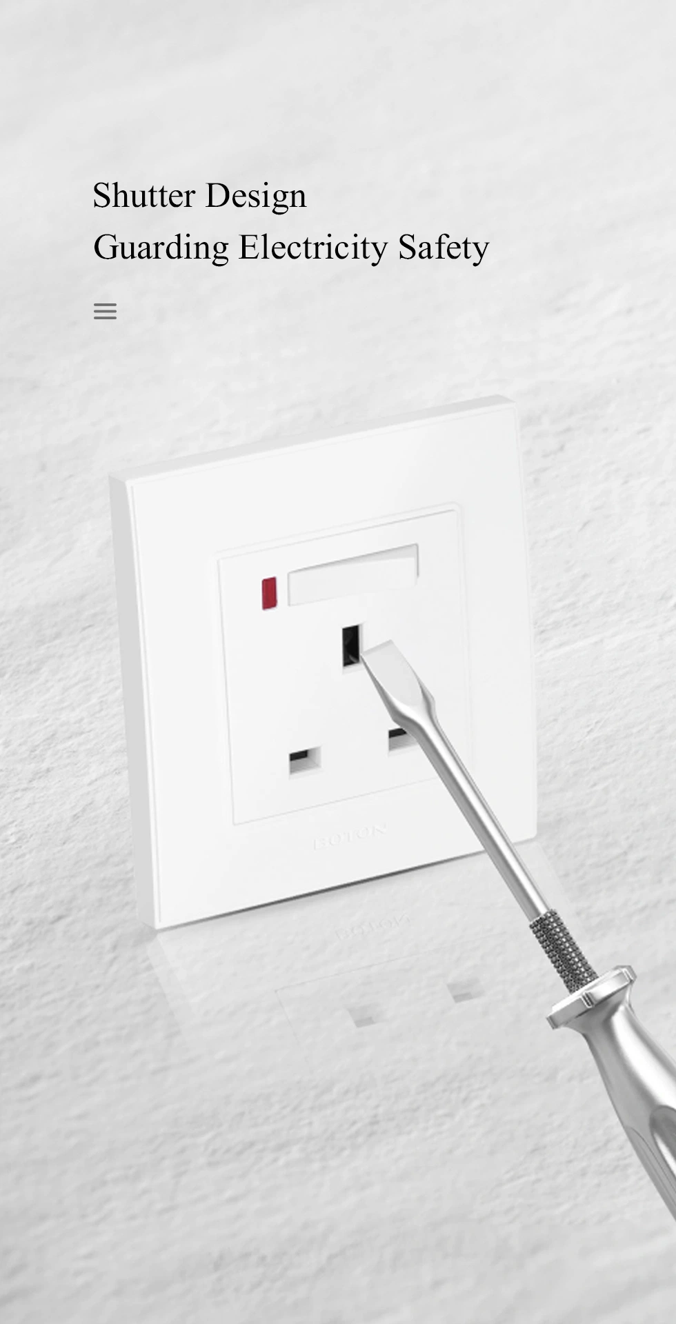 White Color Indoor 2 Gang 1 and 2 Way Decorative Wall Switch