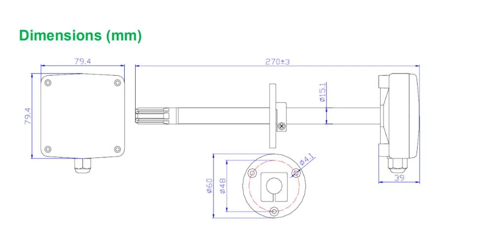 Environmental Monitoring Humidity Transmitter Probe Safe Infrared Temperature and Humidity Sensor