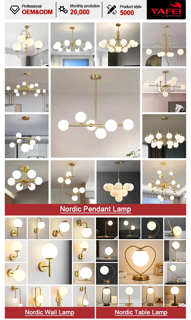 Style Pendant Lamp Glass Chandelier Modern Contemporary Gold Pendant Lighting