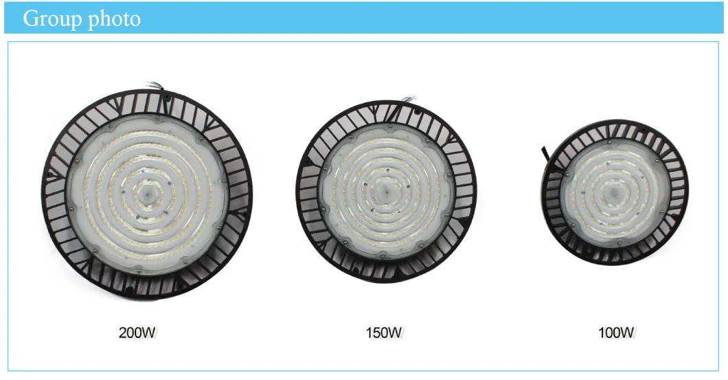 IP65 200W Round LED Industrial Warehouse Sports Ground High Bay Lighting