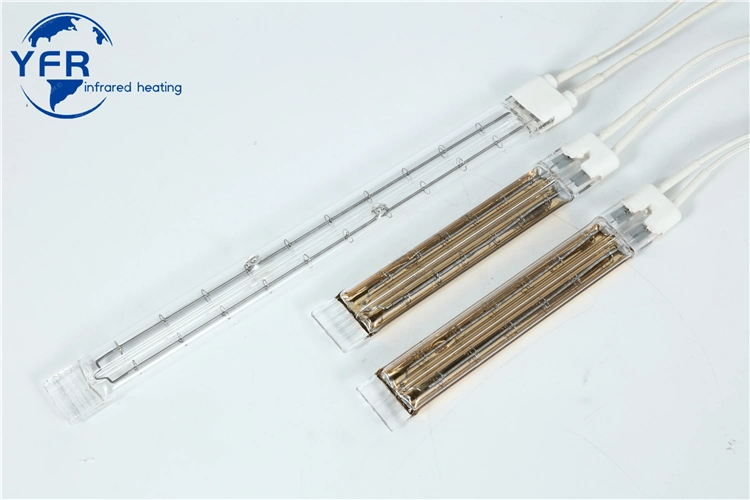 300-1000mm Infrared Lamps with White Coated Sk15 Quartz Halogen Heater White Reflector Infrared Tube IR Emitter Short Wave Infrared Heating Lamp Halogen Heater