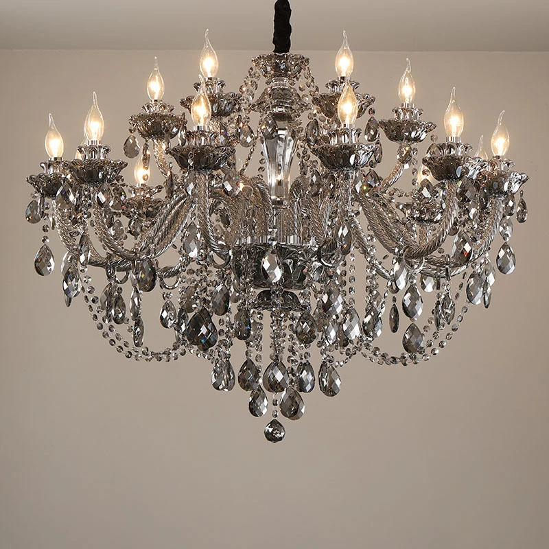 European Living Room Soot Bedroom Crystal Lamp Light Luxury Candle Home Lighting (673)