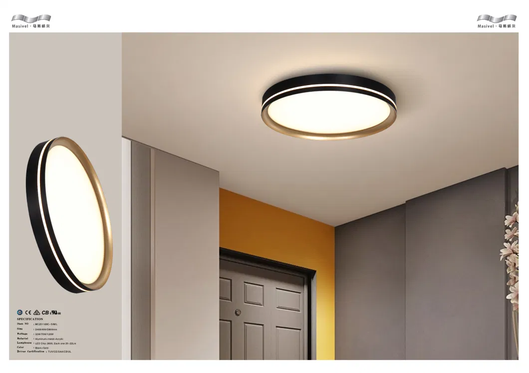 Masivel Lighting Indoor Modern LED Ceiling Light Modern Stylist LED Home Lighting