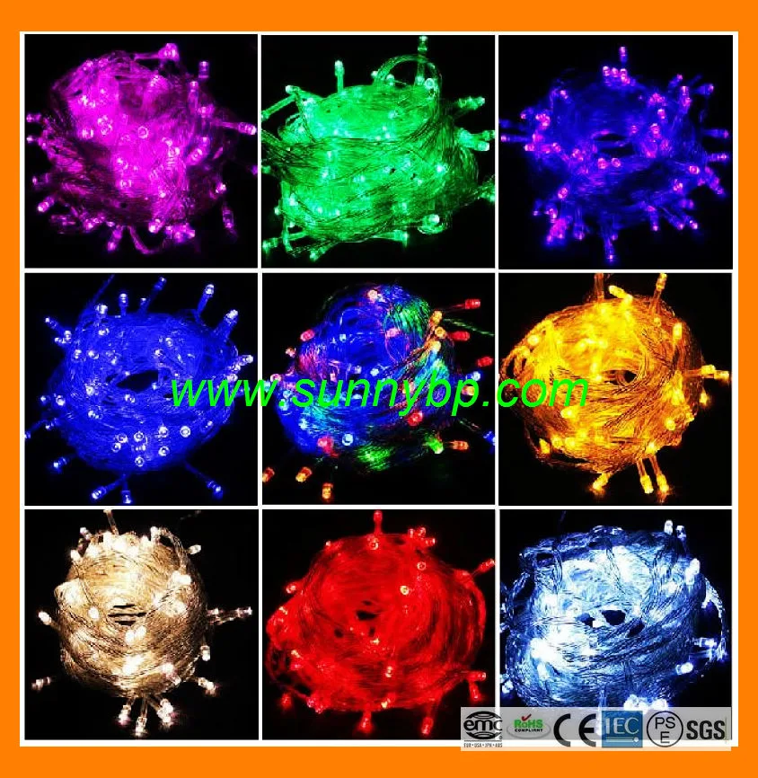 Solar RGB LED String Lighting for Christmas Decorating