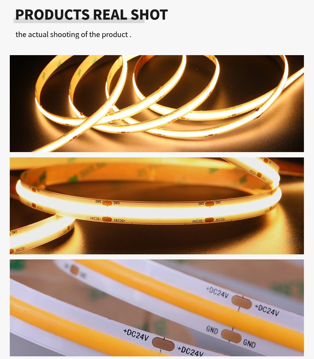 528LED/M LED COB Strip Light Cabinet lamp decorative lamp DOT Free 2700K, 3000K, 4000K, 6000K