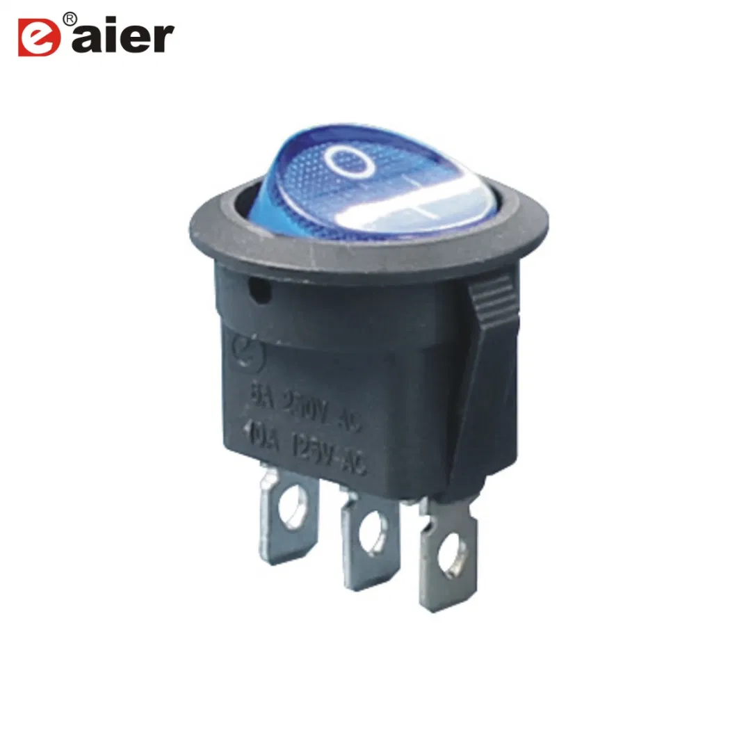 on off 3 Pin Round Illuminated 12V Rocker Switch