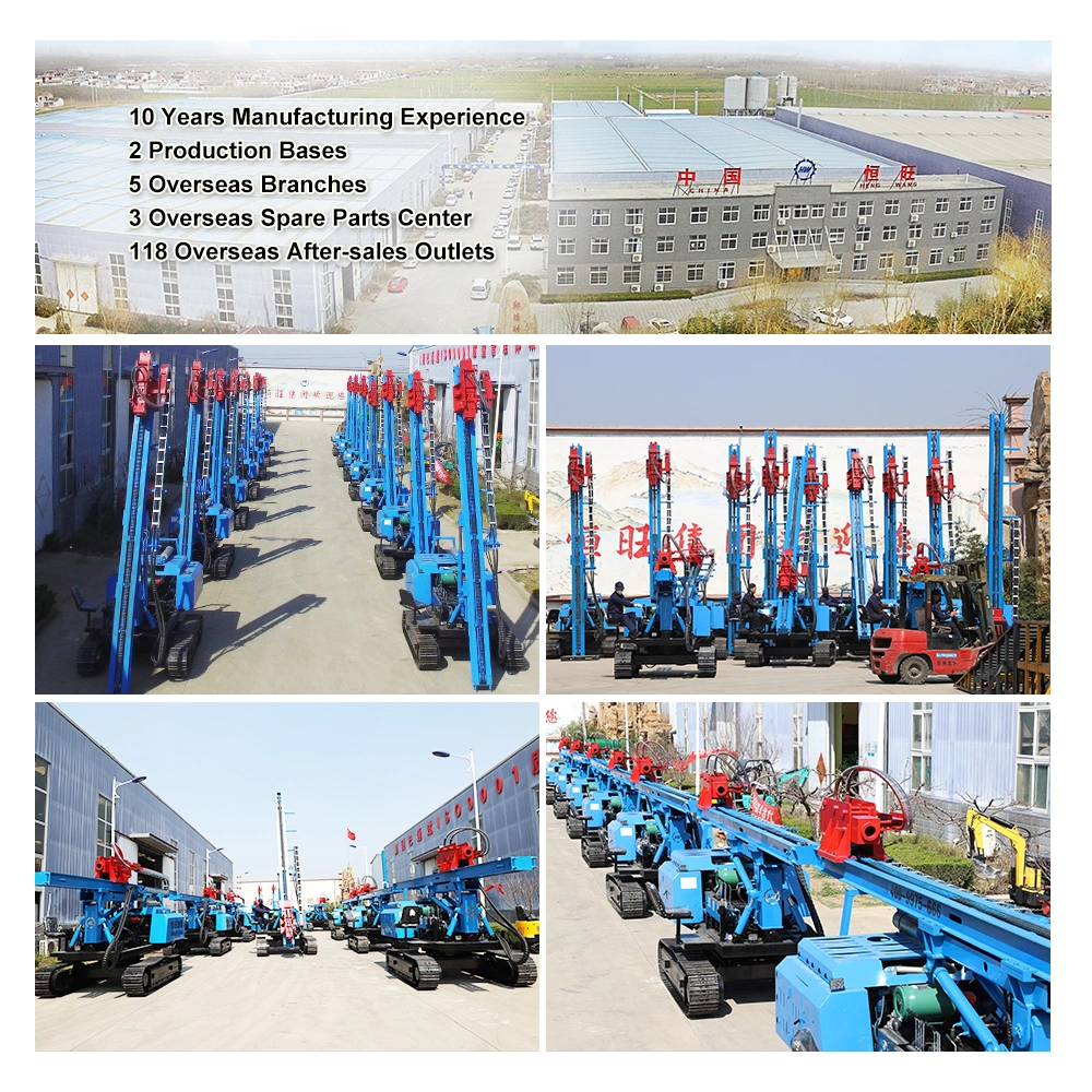 3m/4m/5m/6m Rotary Hydraulic Photovoltaic/Solar Crawler Pile Driver Use for Wind/Solar Photovoltaic Power Plants