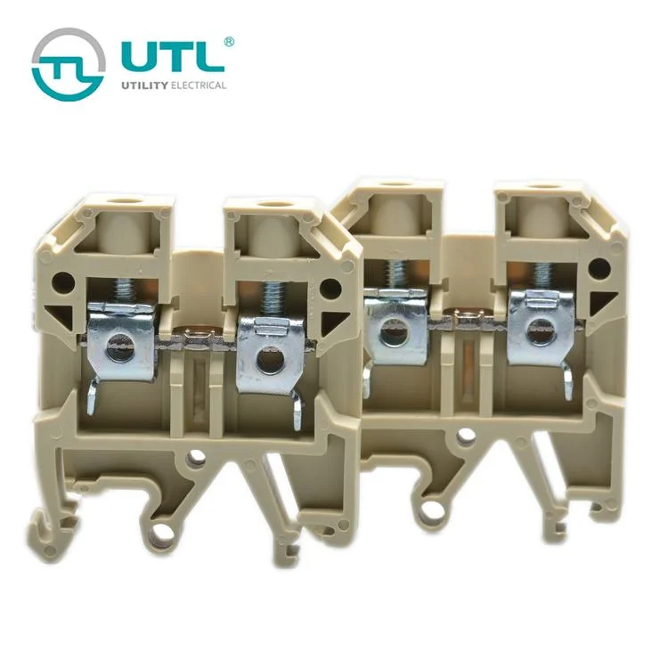 DIN Rail Screw Terminal Block Jut2-6 Connector 6mm2 Wire Capacity