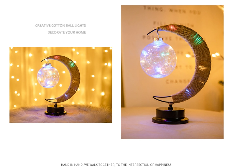 Ideal Gift LED Crescent Moon Lamp Battery Powered Colorful LED Night Light