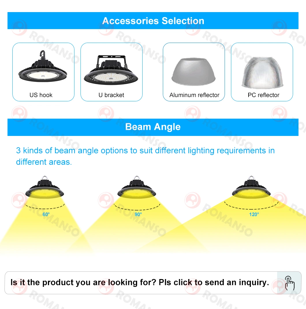 Aluminum Housing IP65 Industrial High Bay UFO Light LED 150W Warehouse Lighting