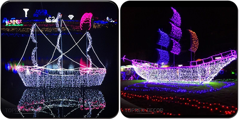 Decorating Christmas Ornaments Outdoor 3D Motif Lights