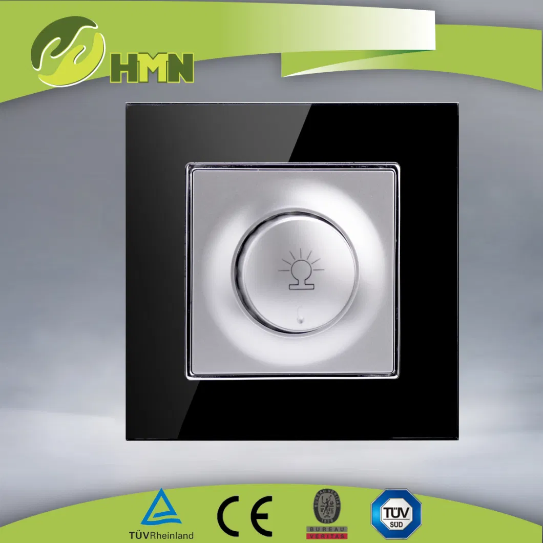 European Thoughened Glass Electrical Light Dimmer Switch