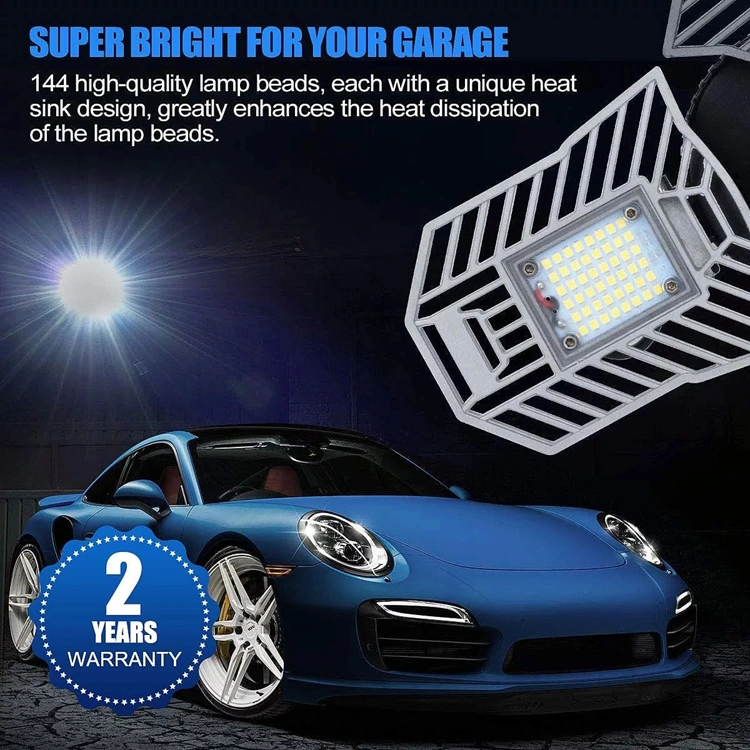 LED Garage Lights Warehouse Folding Deformable Ceiling Light