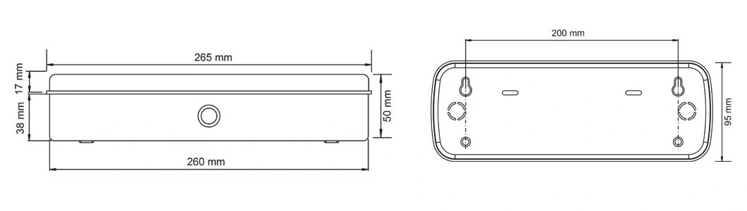 Wall Surface Mounted Built-in Battery Rechargeable LED Emergency Lighting