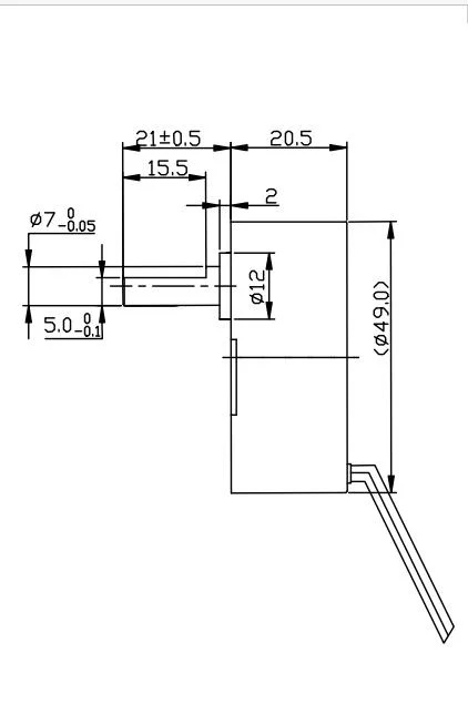 8rpm 20.5mm Thick 49tyj-C Synchronous Motor with Plastic Shaft