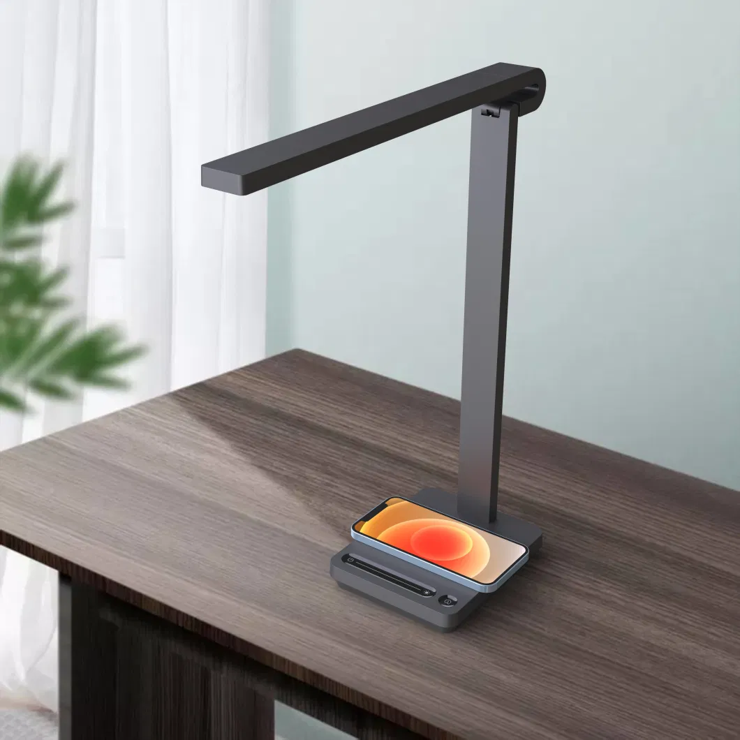 Desk Light Bedside Office Study Wireless Charging Modern LED Table Lamp