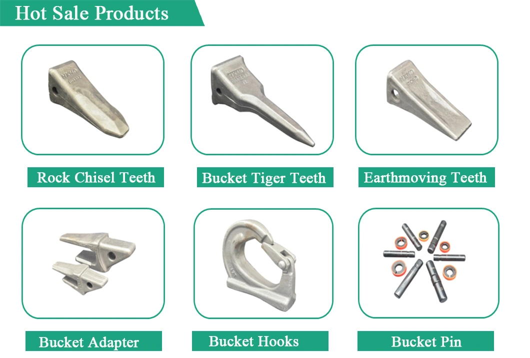 Hot Sale Forged Tooth Point 61na-31310RC for Hyundai R320 Rock Chisel Bucket Teeth and Adapter