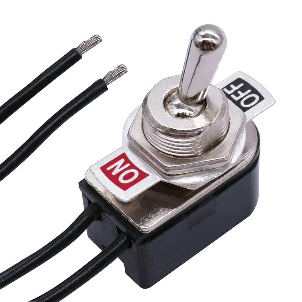 12V 125V 250V on/off Spst Mini Toggle Rocker Switch for Motorcycle/Auto Car Bathroom Fan with Wires