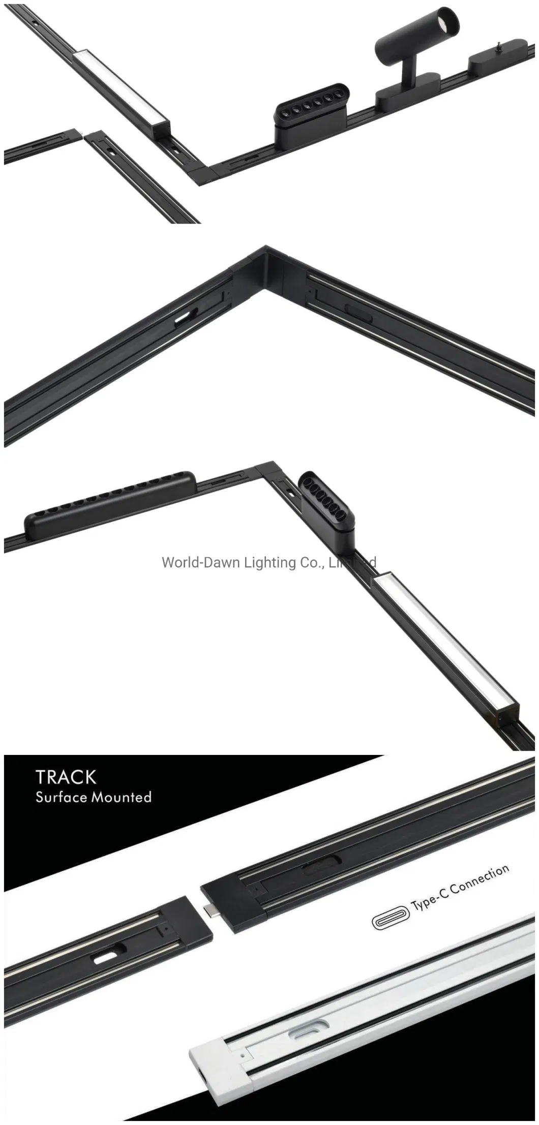 Connectable DC48V Super Slim Home Commercial Lighting Surface Mounted Magnetic Track LED Linear Light