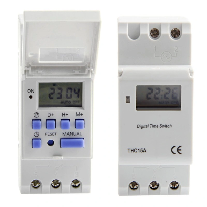 12A 250VAC LCD Digital DIN Rai Time Switch Timer Switch Ahc15A
