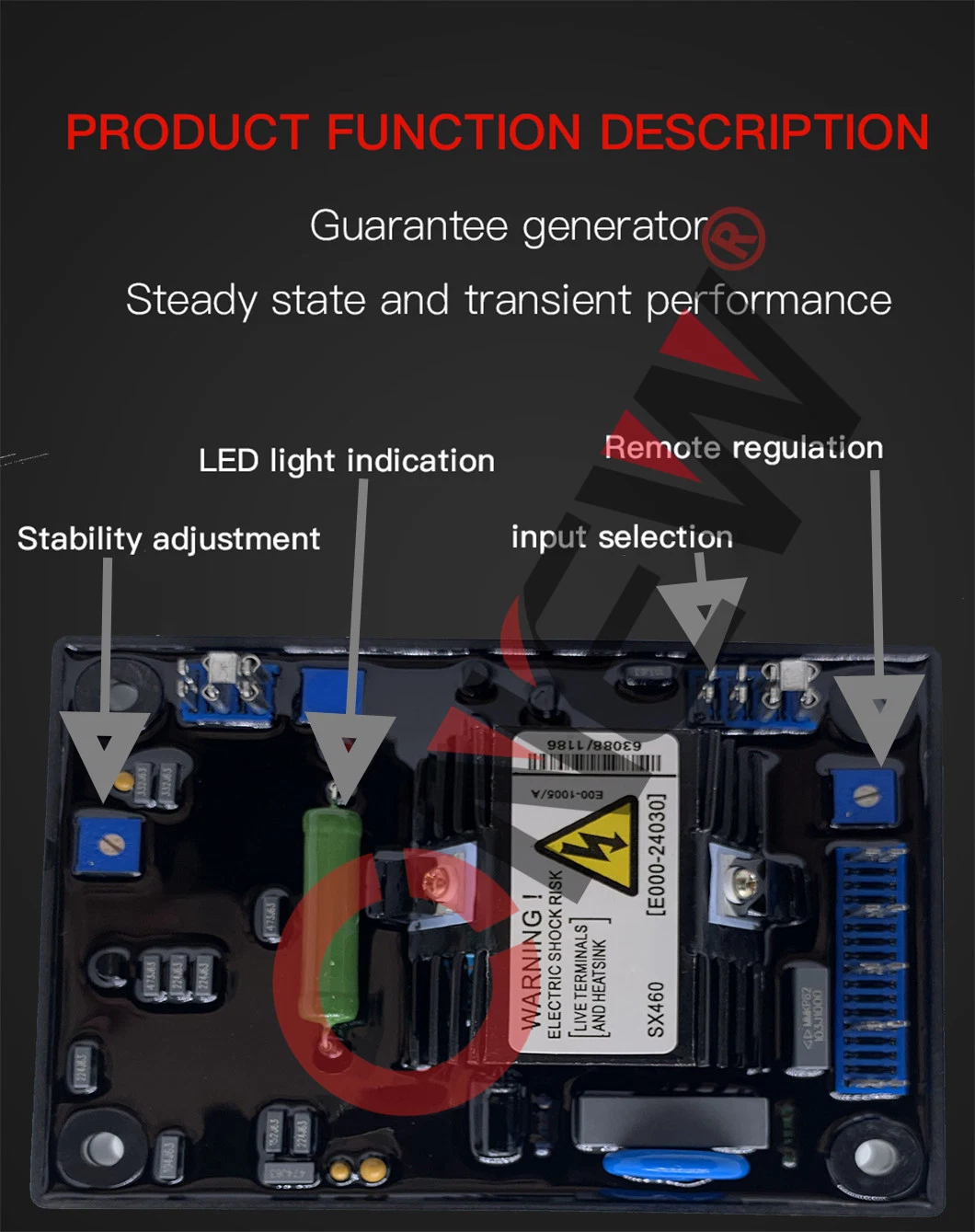 25 Years 3 Phase Single Phase Diesel Generator Genset Spare Parts AVR Replacement Sx460 Stamford Leroy Somer Stanford Automatic Voltage Power Regulator Price