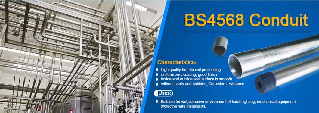 BS En61386 Galvanized Steel Conduit Pipe Metal Conduit