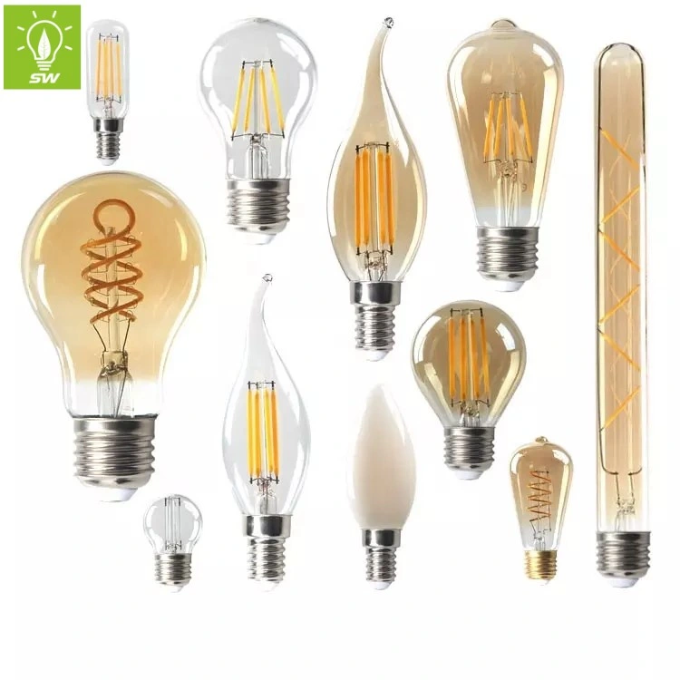 Mini Globe Golf Vintage LED G45 Edison Decorative Antique Amber Golden Lamp Light Cool Warm Day Light E27 E14 B22 B15 LED Filament Bulb