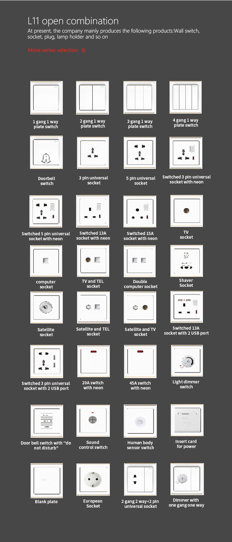 Electrical Stainless Steel 13A 250V 1 Gang Wall Switch Socket Single UK Standard Outlet Plug