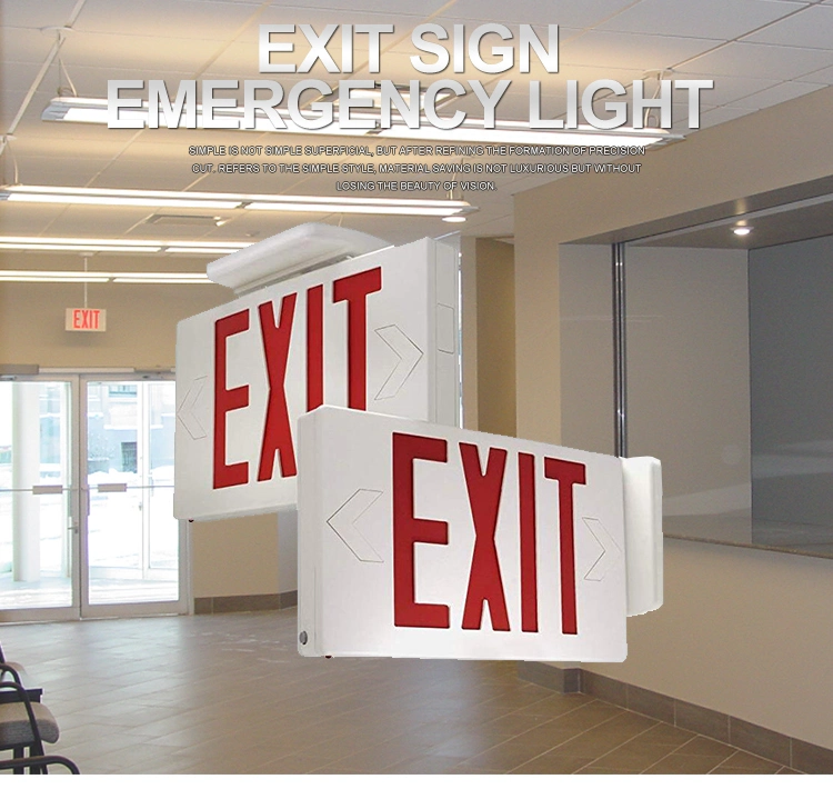 Wall Mounted LED Emergency Light Customizable Acrylic Exit Sign