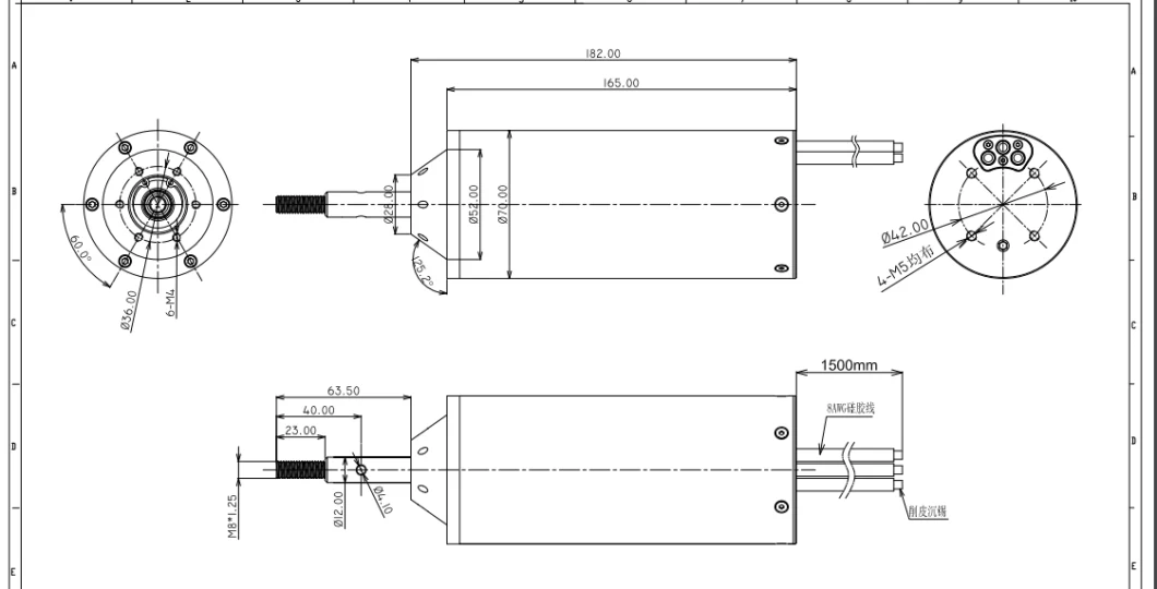 Quanly D70L165 90kv 12s-32s Waterproof Brushless Electric Motor 12.6kw Peak