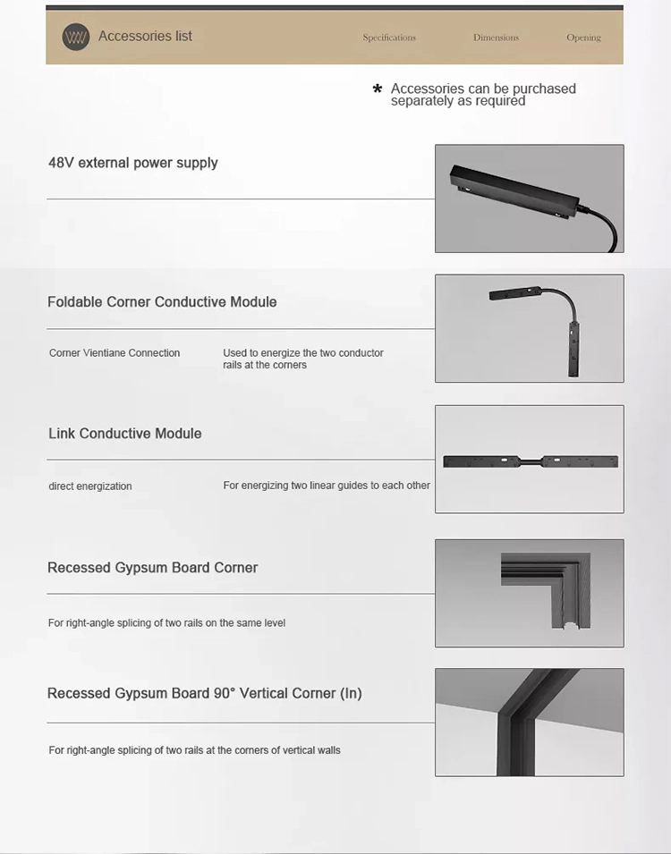 Foldable Ceiling Magnetic Ra90 Low Voltage DC48V LED Track Light