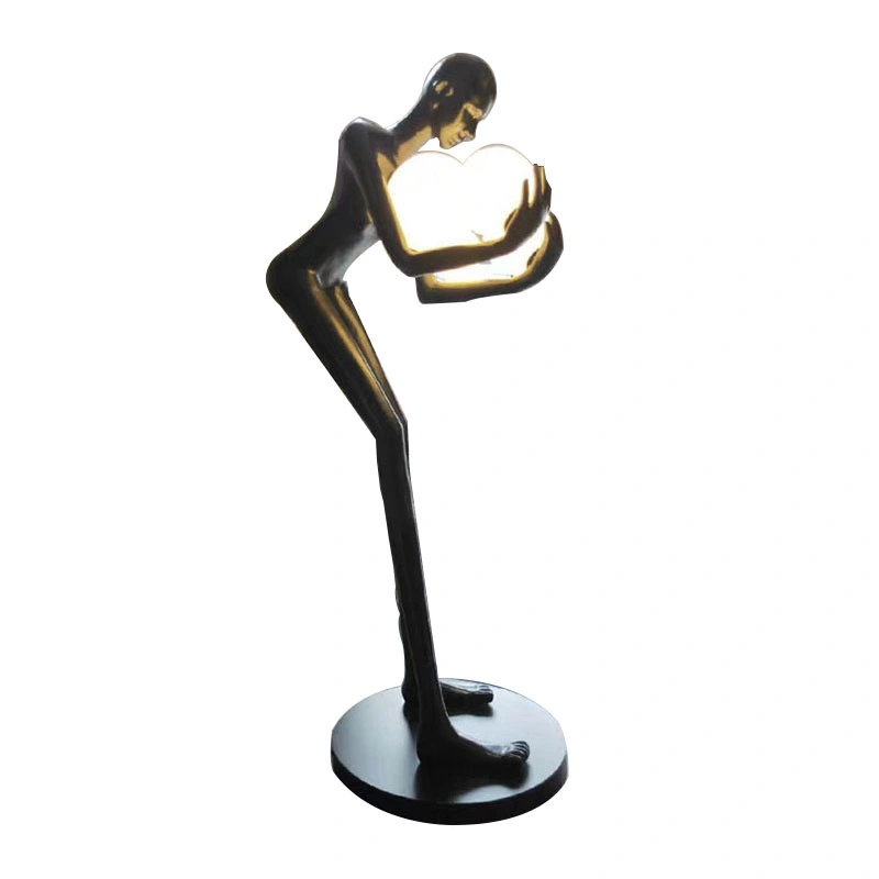 Postmodern Humanoid Floor Lamp Sculpture Holding Ball Model Art Designer Hotel Lobby Living Room Floor Lamp (WH-MFL-90)